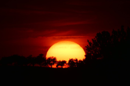 Západ za městem :- )